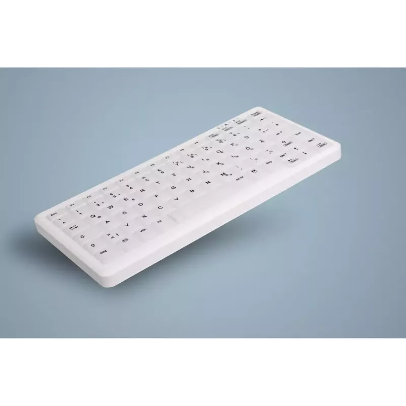 Klaviatūros dangtelis Active Key AK-C4110 — silikoninis, vokiškas išdėstymas, 291×139×25 mm, baltas