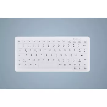 Klaviatūros dangtelis Active Key AK-C4110 — silikoninis, vokiškas išdėstymas, 291×139×25 mm, baltas