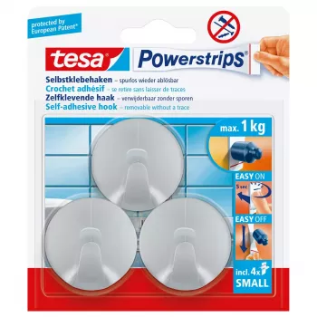 Universalus kabliukas Tesa Powerstrips Hooks Small ROUND