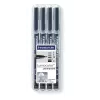 Permanentinis markeris Staedtler Lumocolor 31-9WP4GS juodas 4 vnt.
