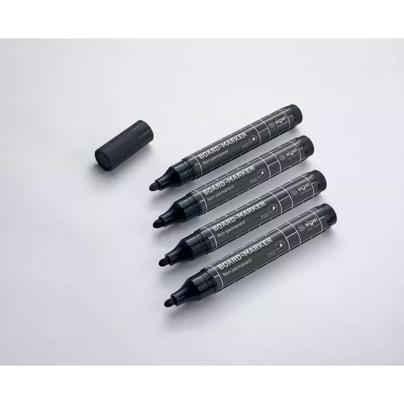 Markeris Sigel BA012 4 vnt Juodi