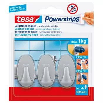 Universalus kabliukas Tesa Powerstrips Hooks Small OVAL