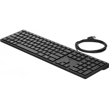 HP Wired Desktop 320K klaviatūra – pilno dydžio USB, membraninė, juoda
