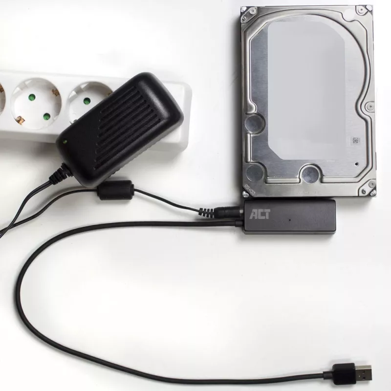 ACT USB 3.2 Gen1 į 2,5/3,5 colio SATA adapterio laidas SSD/HDD