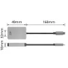 Kortelių skaitytuvas ACT AC7056 USB 3.2 Gen 1 Type-C pilkas, MicroSD SD