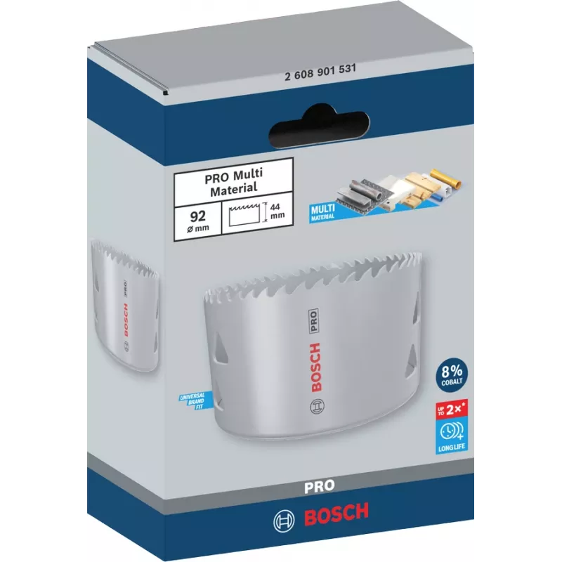 Pjūklelis Bosch PRO Multi Material 44/92 mm — Vienetinis gręžtuvui, gipso kartonui, metalui, plastikui, minkštai medienai