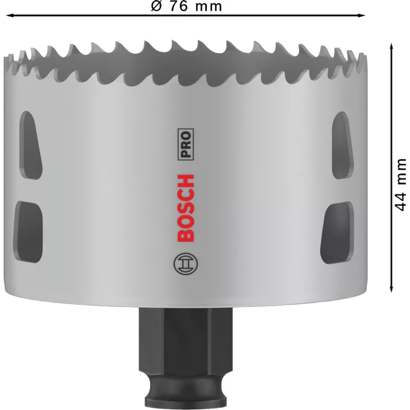 Pjūklelis skylėms Bosch PRO Multi Material PC Plus 44/76 mm Vienas grąžtas