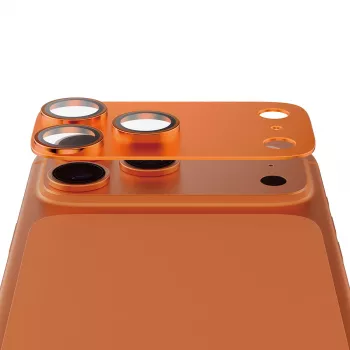PanzerGlass Fender kameros apsauga, iPhone 17 Pro Max, silikoninė, Cosmic Orange, atspari įbrėžimams ir smūgiams