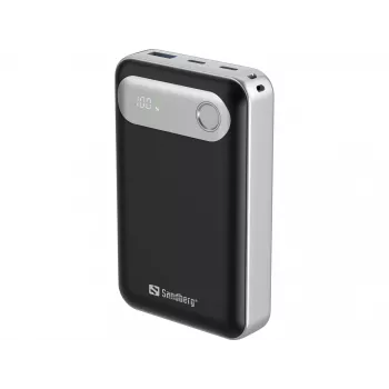 Sandberg Travel Powerbank 20000 PD35W, 20000 mAh, LiPo, 3.7 V, juoda, sidabrinė