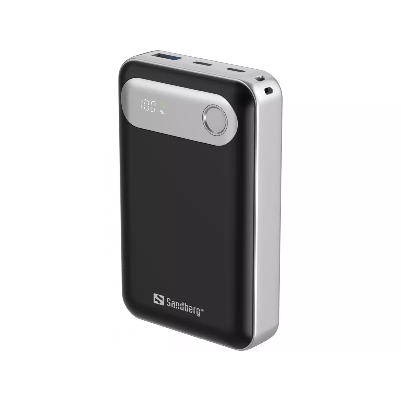 Sandberg Travel Powerbank 20000 PD35W, 20000 mAh, LiPo, 3.7 V, juoda, sidabrinė