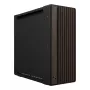 ASUS ProArt PA602 Wood Edition Midi Tower korpusas – juoda ir mediena, ATX/EATX, 2×200 mm priekyje, 1×140 mm gale