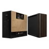ASUS ProArt PA602 Wood Edition Midi Tower korpusas – juoda ir mediena, ATX/EATX, 2×200 mm priekyje, 1×140 mm gale