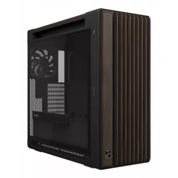 ASUS ProArt PA602 Wood Edition Modern Black - korpusas Midi Tower su grūdinto stiklo šoniniu dangčiu, juodas, medinis