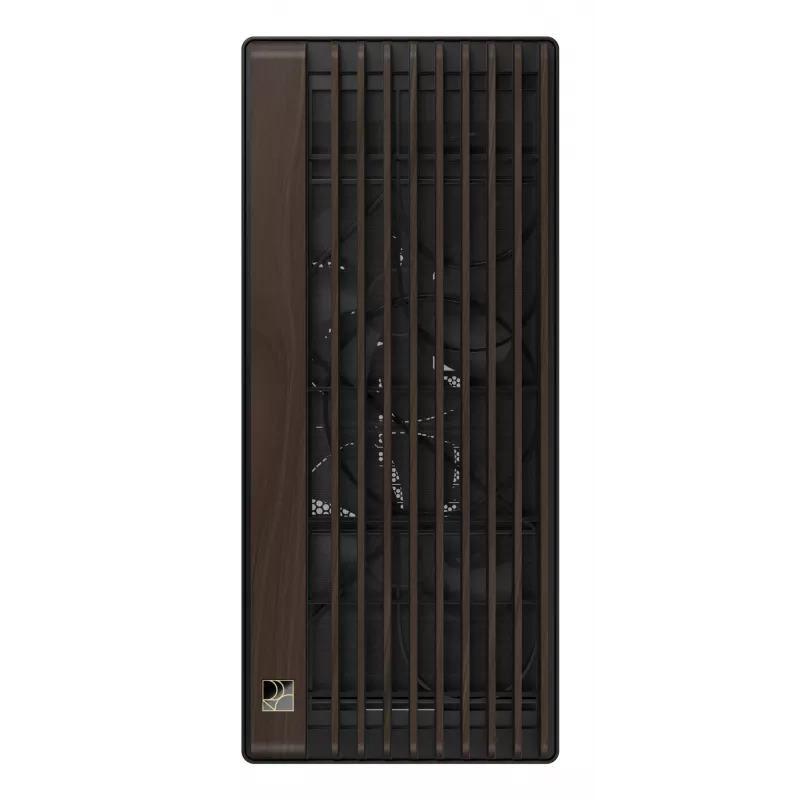 ASUS ProArt PA602 Wood Edition Modern Black - korpusas Midi Tower su grūdinto stiklo šoniniu dangčiu, juodas, medinis