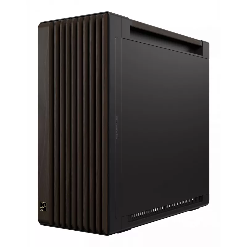 ASUS ProArt PA602 Wood Edition Modern Black - korpusas Midi Tower su grūdinto stiklo šoniniu dangčiu, juodas, medinis