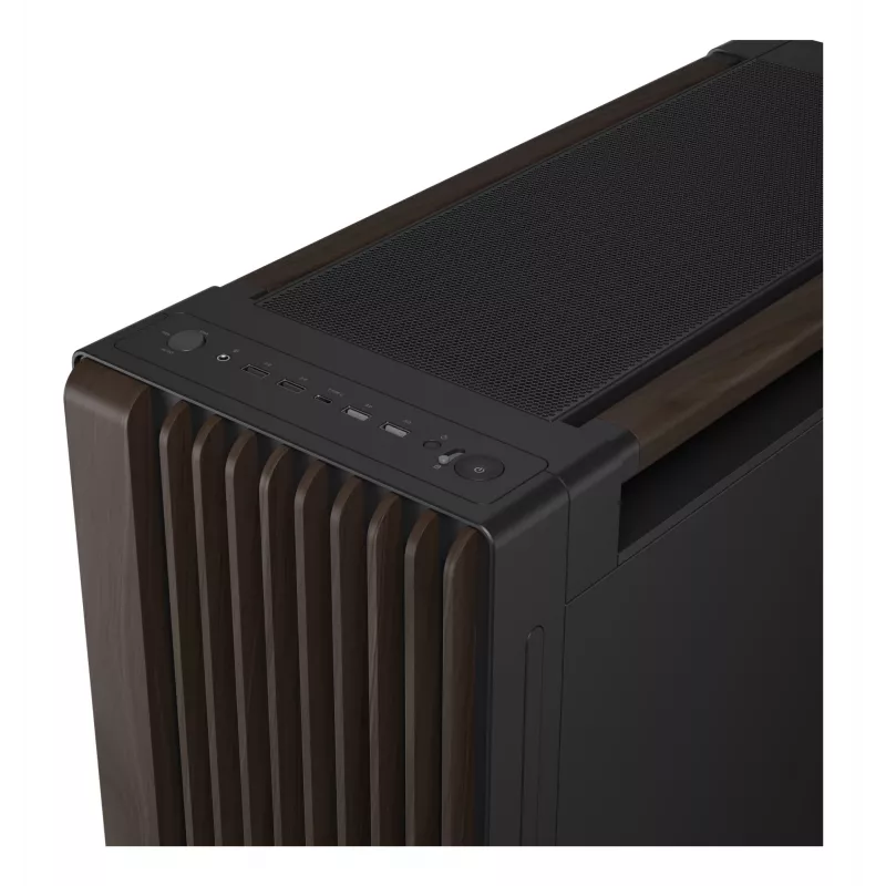 ASUS ProArt PA602 Wood Edition Modern Black - korpusas Midi Tower su grūdinto stiklo šoniniu dangčiu, juodas, medinis