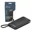 Powerbank MediaRange MRMA753 10 000 mAh LiPo su integruotais kabeliais, LC ekranu, USB-C PD ir Quick Charge, juoda