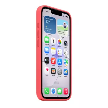 Silicone Case su MagSafe, Apple iPhone 17e, Bright Guava, 6,1 colio (15,5 cm)