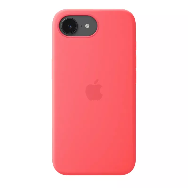 Silicone Case su MagSafe, Apple iPhone 17e, Bright Guava, 6,1 colio (15,5 cm)