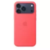 Apsauginis silikoninis dėklas su MagSafe, skirtas Apple iPhone 17 Pro Max — Bright Guava (raudona), tinka 6,9 colio ekranui