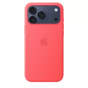 Apsauginis silikoninis dėklas su MagSafe, skirtas Apple iPhone 17 Pro Max — Bright Guava (raudona), tinka 6,9 colio ekranui