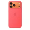 Apsauginis silikoninis dėklas su MagSafe, skirtas Apple iPhone 17 Pro Max — Bright Guava (raudona), tinka 6,9 colio ekranui