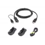 KVM kabelių rinkinys ATEN 1,8 m USB Universal Secure KVM Cable Kit — 1,8 m, USB klaviatūra/pelė, DisplayPort konsolė, juoda