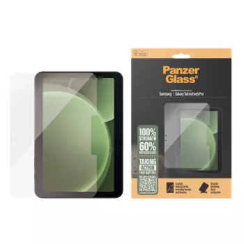 Apsauginis stiklas PanzerGlass Samsung Galaxy Tab Active5 Pro — Ultra-Wide Fit, grūdintas stiklas/PET, skaidrus