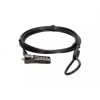 Conceptronic CUSTODIO01BS Kombinuotas nešiojamojo kompiuterio užraktas, standartinis saugumo lizdas, 1,8 m