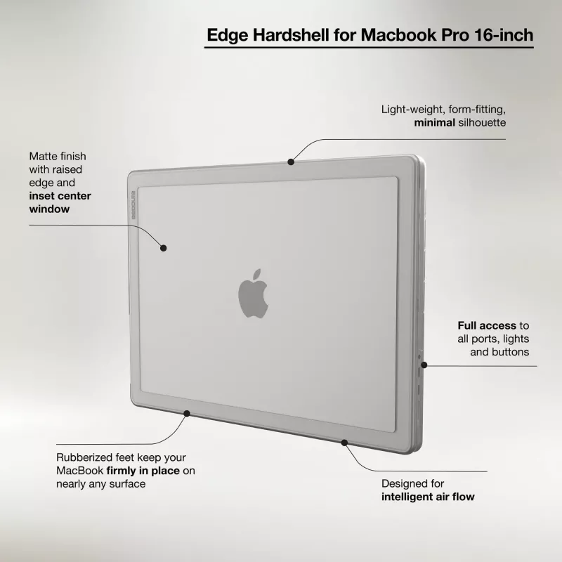Incase Edge Hardshell Case su Makrolon® 16 colių MacBook Pro (M1-M4, 2021-2024)