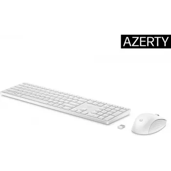 HP 650 belaidė klaviatūra ir pelė rinkinys, pilno dydžio membraninė, balta