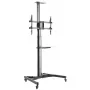 Techly ICA-TR46 daugialypės terpės stovas / vežimėlis, juodas