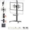 Techly ICA-TR46 daugialypės terpės stovas / vežimėlis, juodas