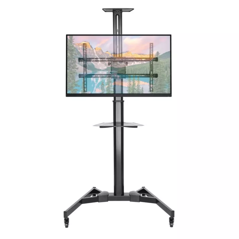 Techly ICA-TR46 daugialypės terpės stovas / vežimėlis, juodas