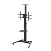 Techly ICA-TR46 daugialypės terpės stovas / vežimėlis, juodas