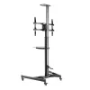 Techly ICA-TR46 daugialypės terpės stovas / vežimėlis, juodas