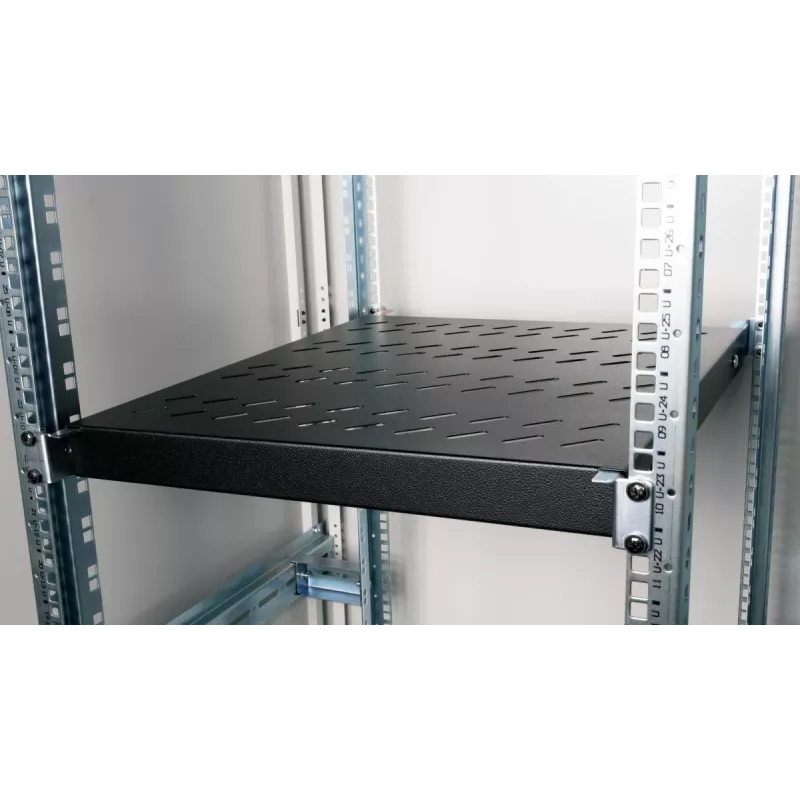 Rack lentyna Equip Variable Shelf 19 inch 1U 500 mm juoda