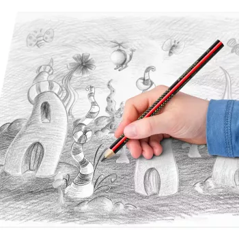 Pieštukas Staedtler Jumbo 2B šešiakampis, švino Ø 3 mm, įvairiaspalvis, 1 vnt.