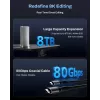 TerraMaster D1 SSD Pro išorinis SSD korpusas, aliuminis, M.2