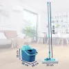 Grindų valymo rinkinys Leifheit PowerClean M 1055510 su mikropluošto antgaliu ir reguliuojama rankena