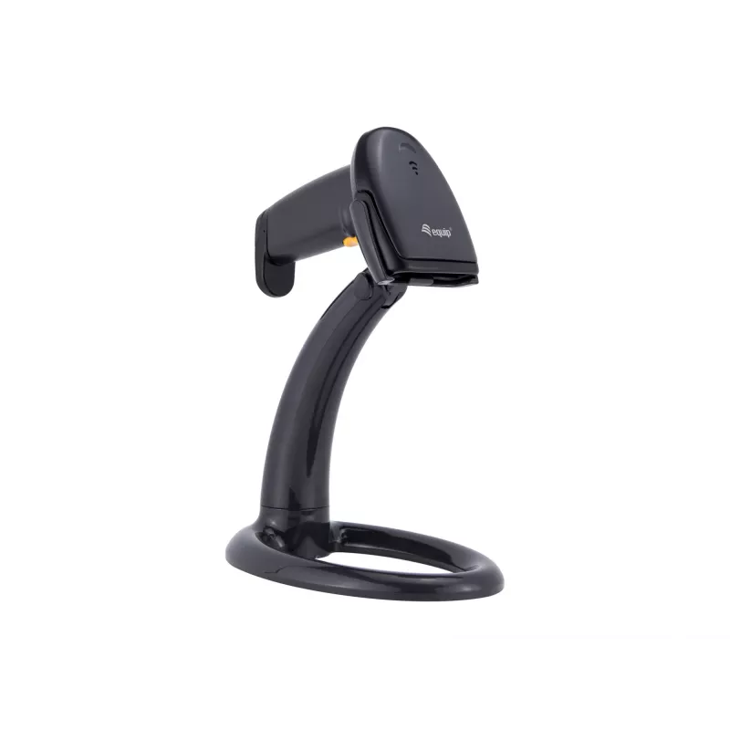 Rankinis brūkšninių kodų skaitytuvas Equip USB 1D su stovu LED laidinis 1,8 m
