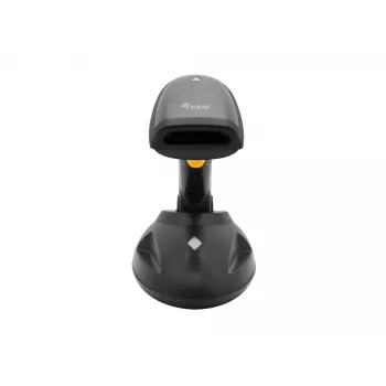 Nešiojamas 2D brūkšninių kodų skaitytuvas Equip Wireless, ilgo nuotolio, su stovu