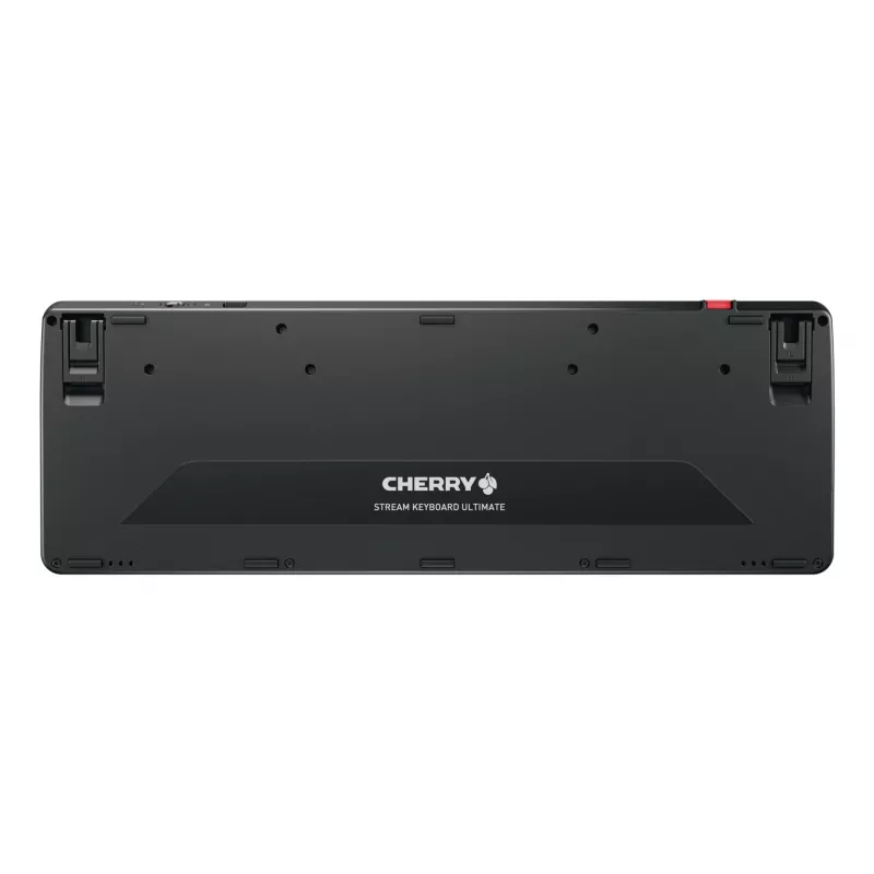 Klaviatūra Cherry Stream Ultimate – pilno dydžio, USB, RF belaidis ir Bluetooth, QWERTY anglų, LED apšvietimas, juoda