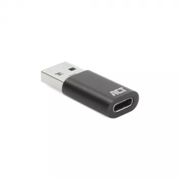 Adapteris USB-A (vyriškas) į USB-C (moteriškas) ACT AC7376 juodas