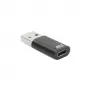 Adapteris USB-A (vyriškas) į USB-C (moteriškas) ACT AC7376 juodas