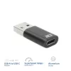 Adapteris USB-A (vyriškas) į USB-C (moteriškas) ACT AC7376 juodas
