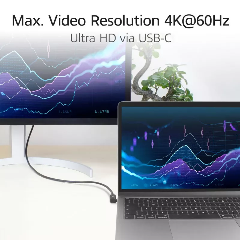 ACT USB 3.0 10Gbps 60W USB Type-C (tiesus) į USB Type-C (kairysis/dešinysis lenktas) laidas, 0,5 m