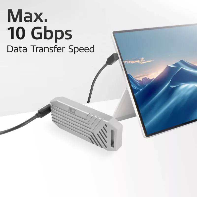 ACT USB 3.0 10Gbps 60W USB Type-C (viršus/apačia kampuotas) į USB Type-C (viršus/apačia kampuotas) laidas, 0,5 m