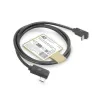 ACT USB 3.0 10Gbps 60W USB Type-C (kairė/dešinė kampinė) į USB Type-C (aukštyn/žemyn kampinė) laidas, 0,5 m