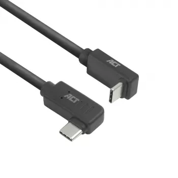 ACT USB 3.0 10Gbps 60W USB Type-C (kairysis/dešinysis lenktas) į USB Type-C (aukštyn/žemyn lenktas) laidas, 2 m